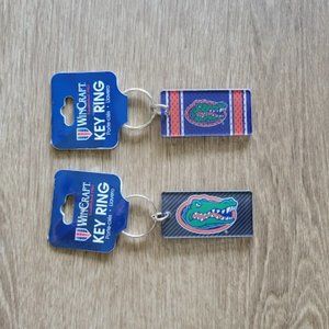 Lot of 2 Official Florida Gators Mirror Keychains